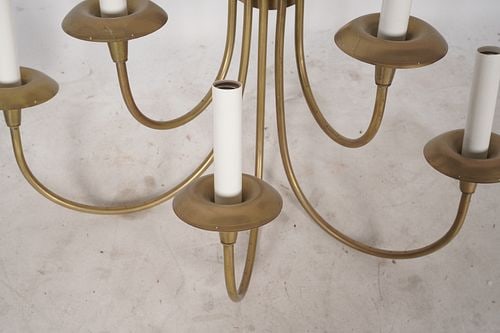 Five Large Modern Brass Five-Light Sconces - 11