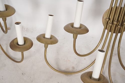 Five Large Modern Brass Five-Light Sconces - 12