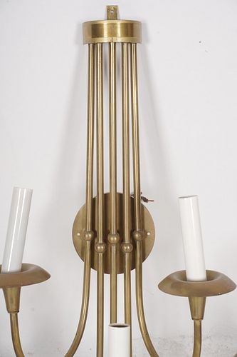 Five Large Modern Brass Five-Light Sconces - 2