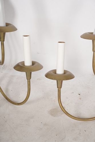Five Large Modern Brass Five-Light Sconces - 4