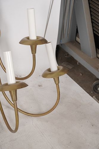 Five Large Modern Brass Five-Light Sconces - 8