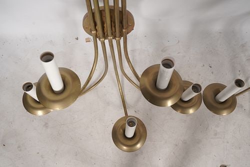 Five Large Modern Brass Five-Light Sconces - 9
