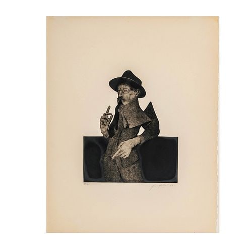 Mario Martin Lithograph: Buyer's Premium is 25% on Abell.com Buyer's Premium is 28% on Liveauctioneers.com signed and dated, numbered 17/40, 25 1/2 x 20 in., frame: 30 1/4 x 24 1/2 in.