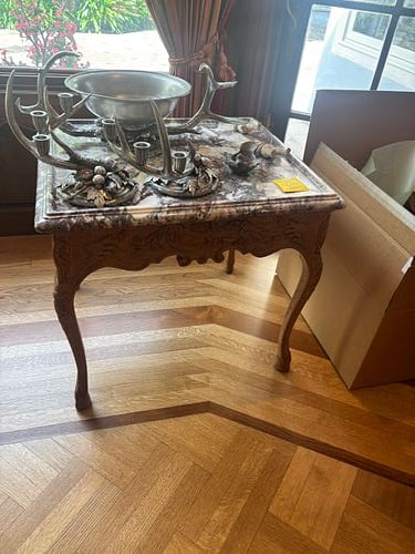 French Marble Top Table - 3