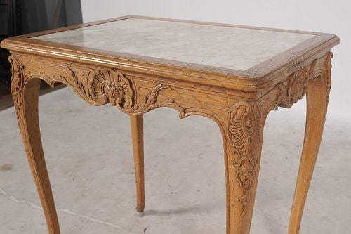 French Marble Top Table - 5
