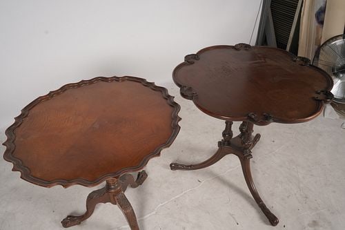 Two Assorted Pie Crust Tables - 6