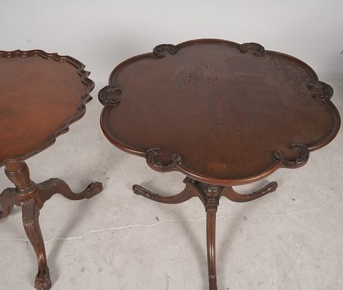 Two Assorted Pie Crust Tables - 7