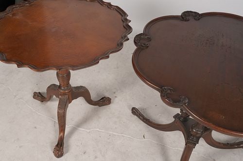 Two Assorted Pie Crust Tables - 8