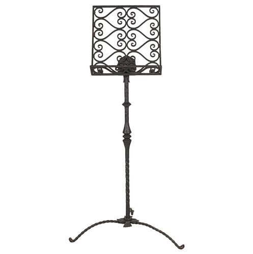 Iron Music Stand: Buyer's Premium is 25% on Abell.com Buyer's Premium is 28% on Liveauctioneers.com 55 x 27 x 25 in.