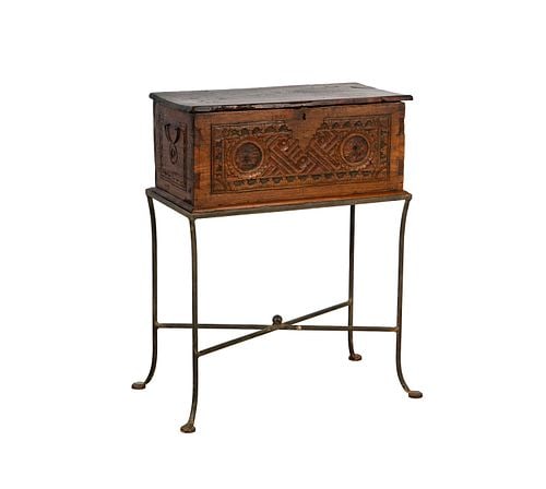 A Carved Wood Document Box on Stand (1 of 10)