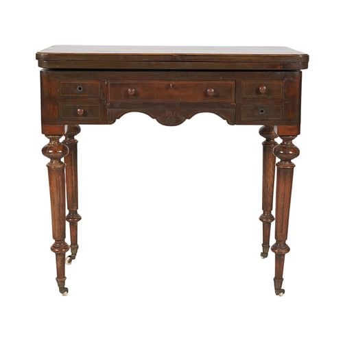 Mahogany Flip-Top Game Table (1 of 10)
