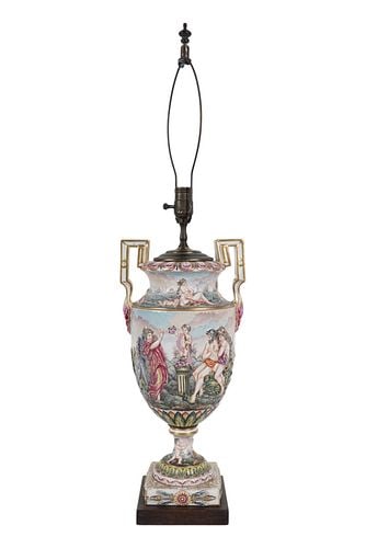 Capodimonte-Style Porcelain Vase as a Table Lamp (1 of 9)