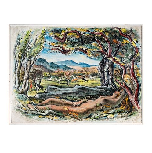Phil Paradise, (1905-1997): Fantasy Landscape (1 of 8)