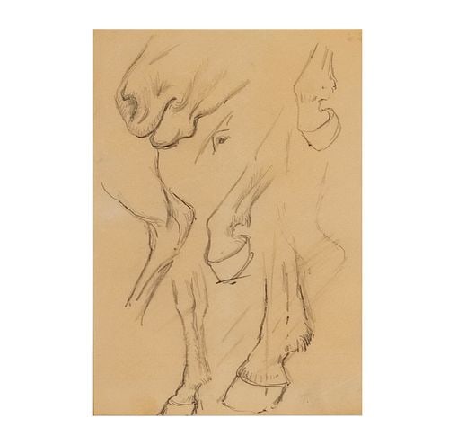 Edgar Payne: Study of Unshod Navajo Horses (1 of 9)