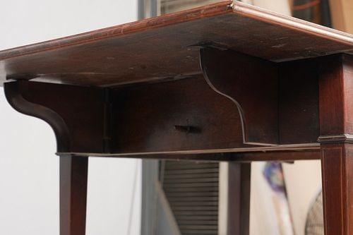 Walnut Inlaid Drop-Leaf Side Table - 7