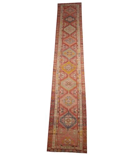Persian-Style Runner: Buyer's Premium is 25% on Abell.com Buyer's Premium is 28% on Liveauctioneers.com 176 x 31 1/2 in.