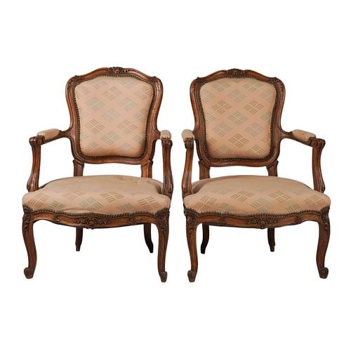Pair of French Provincial Fauteuils (1 of 7)