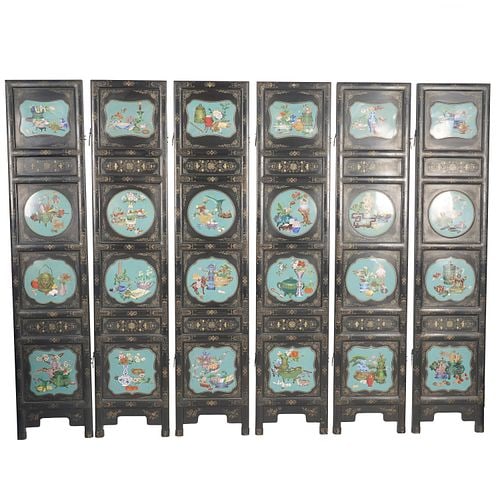 Chinese Four Panel Room Divider (1 of 18)