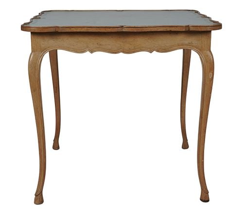 French Leather Inset Game Table (1 of 9)