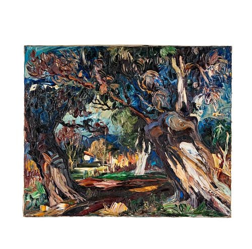 Emeric Vagh Weinmann (1919-2012): Ibiza: Buyer's Premium is 25% on Abell.com Buyer's Premium is 28% on Liveauctioneers.com oil on canvas, 1960, signed lower right, signed, dated, and titled verso, 24 x 28 3/4 in.