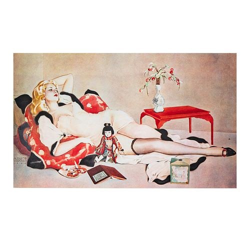 Alberto Vargas, Fleurs du Mal: Buyer's Premium is 25% on Abell.com Buyer's Premium is 28% on Liveauctioneers.com signed lower right, numbered 190/500, sight: 21 x 28 1/2 in., frame: 23 1/4 x 30 3/4 in.