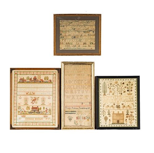 Four Antique Needlepoint Samplers (1 of 14)