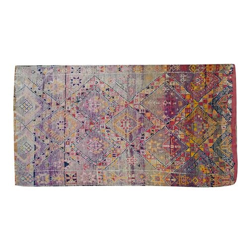 Moroccan Berber Area Rug: Buyer's Premium is 25% on Abell.com Buyer's Premium is 28% on Liveauctioneers.com wool, faded throughout, 111 x 73 in.