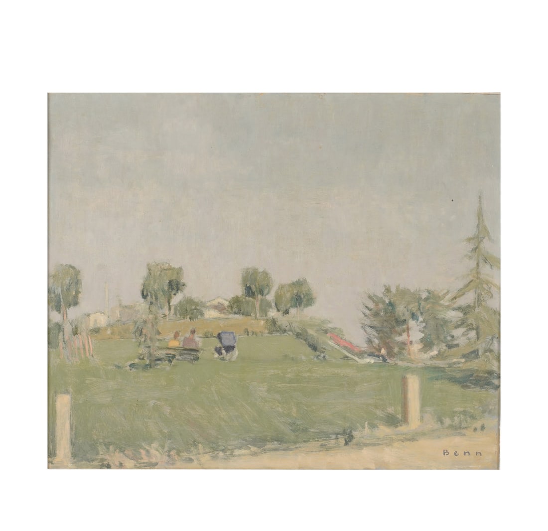 Benn Bencion Rabinowicz, 1905-1989, Landscape: oil on artist panel signed to the lower right Sight: 17 3/4 x 21 1/4 in. (45.1 x 54 cm.), Frame: 23 x 26 1/2 in. (58.4 x 67.3 cm.)