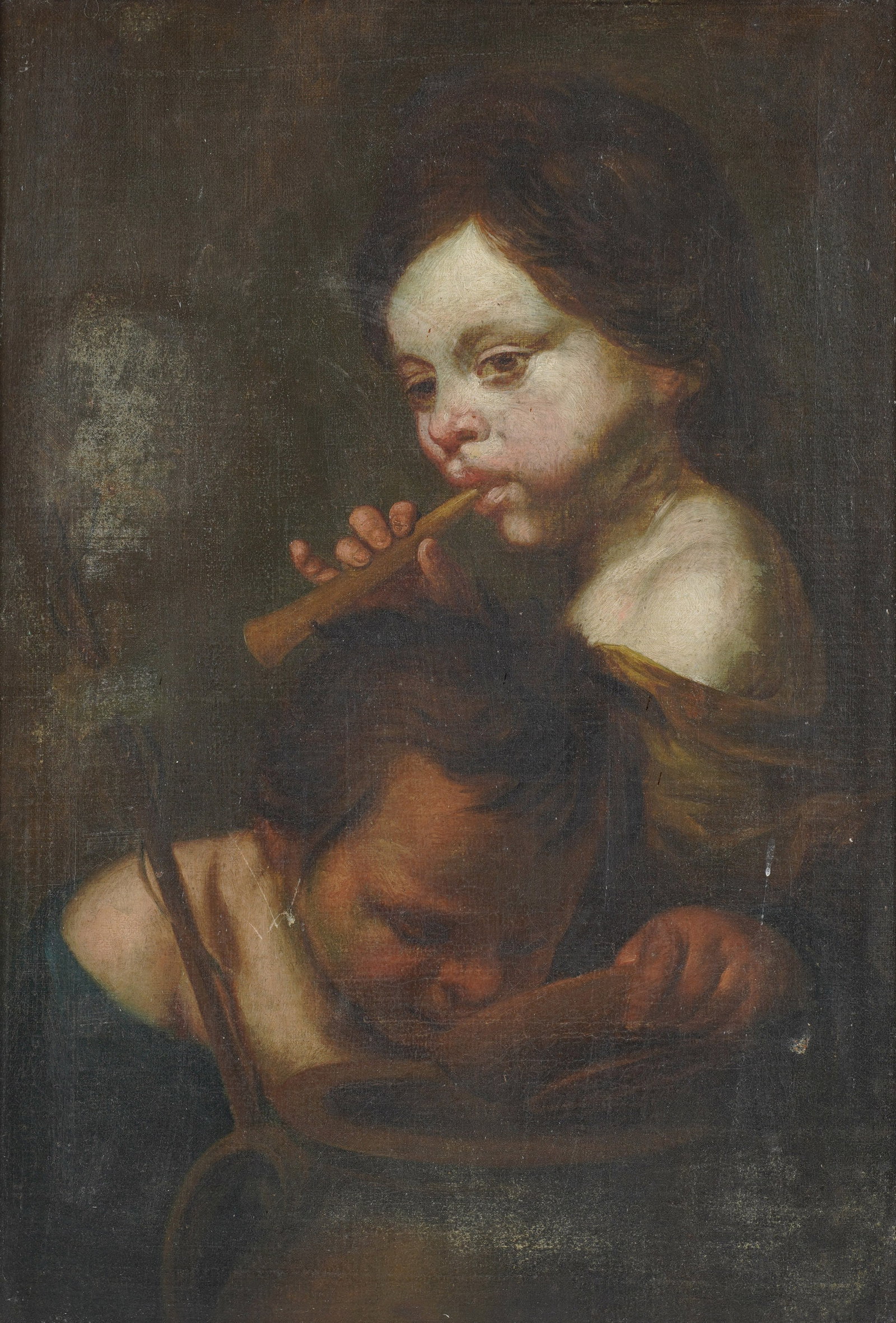 Spanish School: 17th Century, Portrait of a Child: oil on canvas, no signature visible 25 x 17 in. (63.5 x 43.2 cm.), Frame: 30 x 22 in. (76.2 x 55.9 cm.)