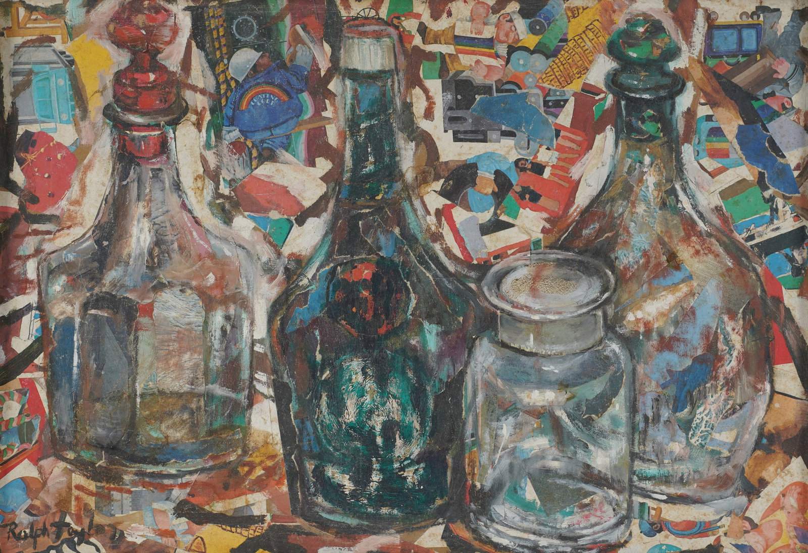 Ralph Taylor, 1896-1978, Still Life: Mixed media on board Signed to the lower left 13 3/4 x 19 1/4 in. (34.9 x 48.9 cm.), Frame: 17 3/4 x 23 1/2 in. (45.1 x 59.7 cm.)