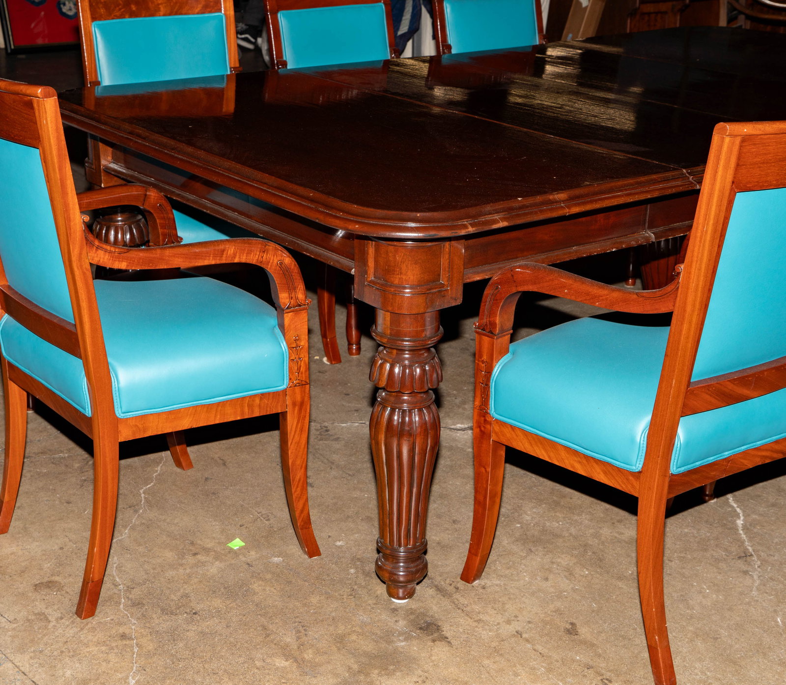 A Dining Table and a Set of Ten Empire-Style Dining Chairs - 2