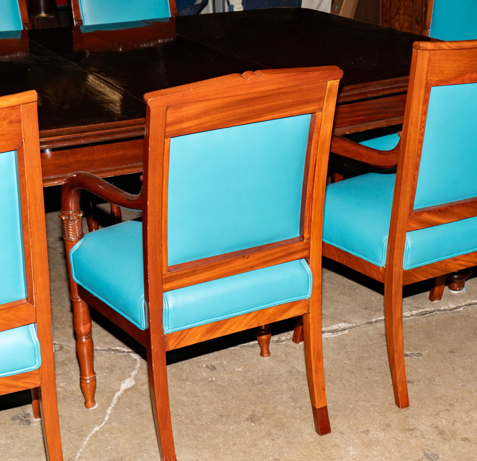 A Dining Table and a Set of Ten Empire-Style Dining Chairs - 5