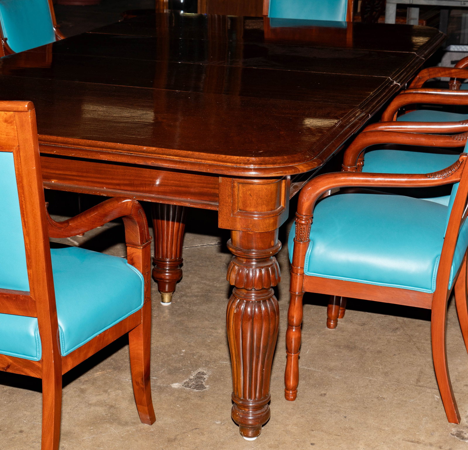 A Dining Table and a Set of Ten Empire-Style Dining Chairs - 8