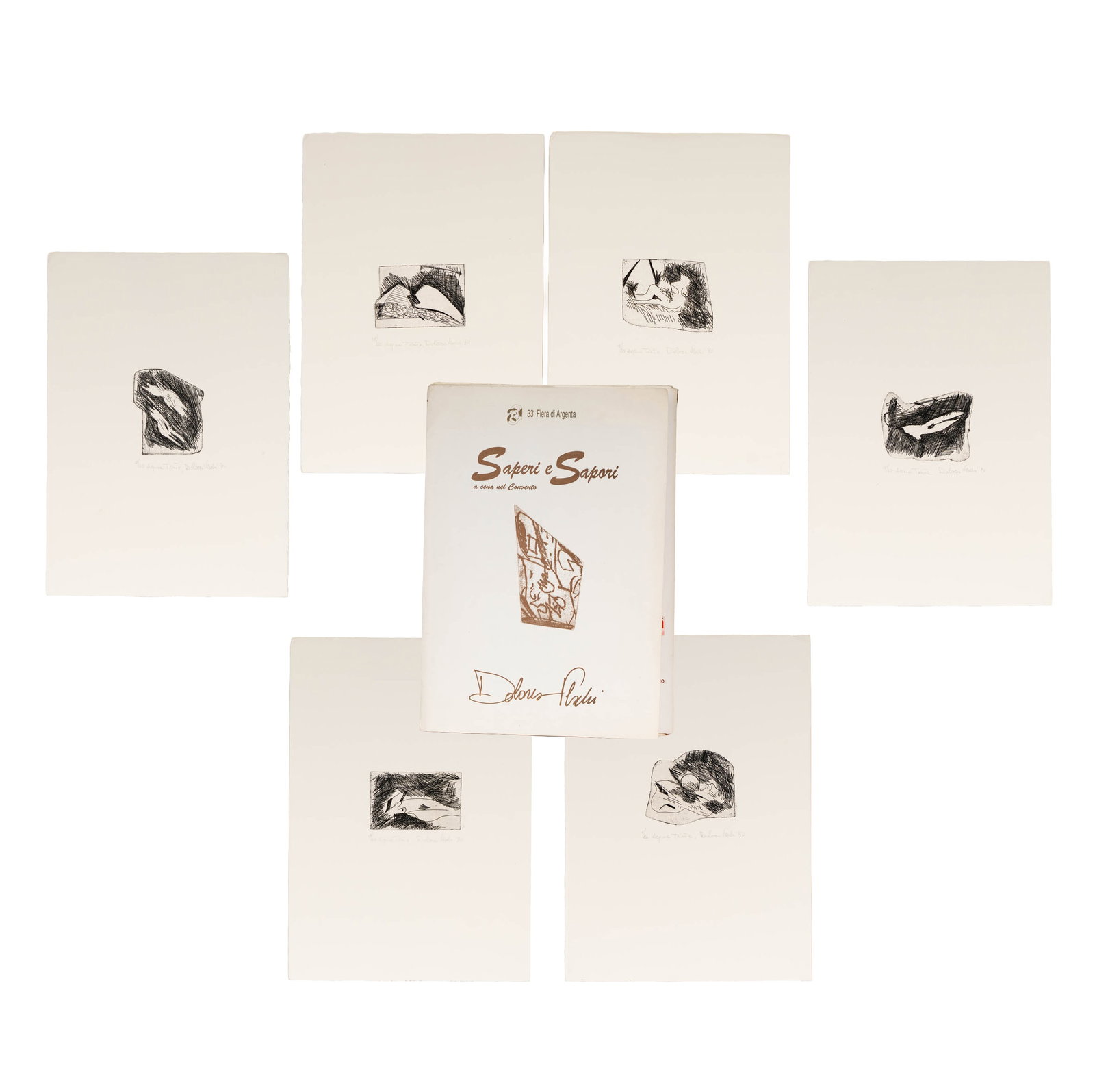 Dolores Vecchi (20th Century): Six Works: Dolores Vecchi (20th Century): Six Works 1990, each signed, dated, titled, and numbered 18/60 sheet 18 3/4 x 9 3/4 in. (47.6 x 24.8 cm.) Dimensions: sheet 18 3/4 x 9 3/4 in. (47.6 x 24.8 cm.)