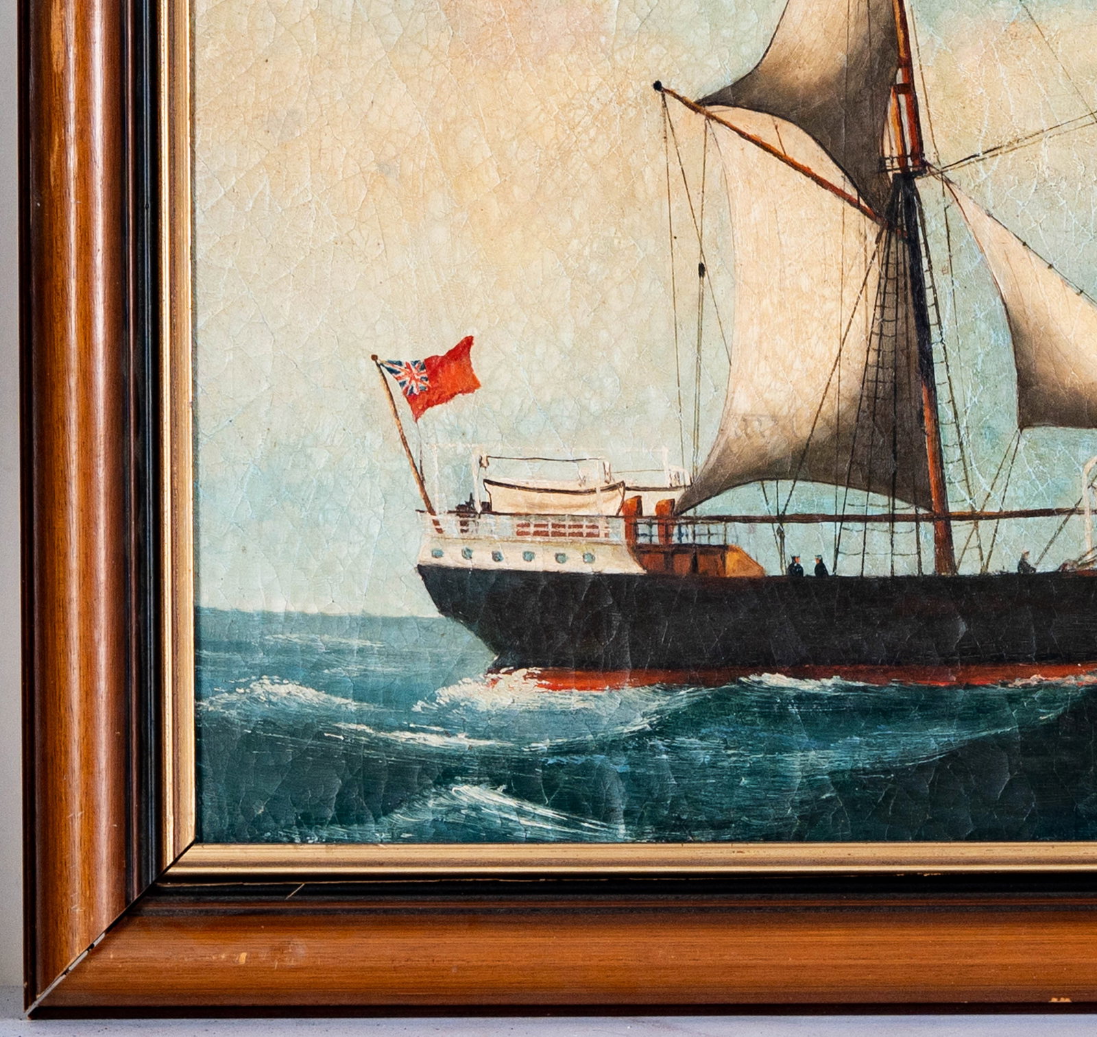 Two Chinese Export Ship Paintings - 7