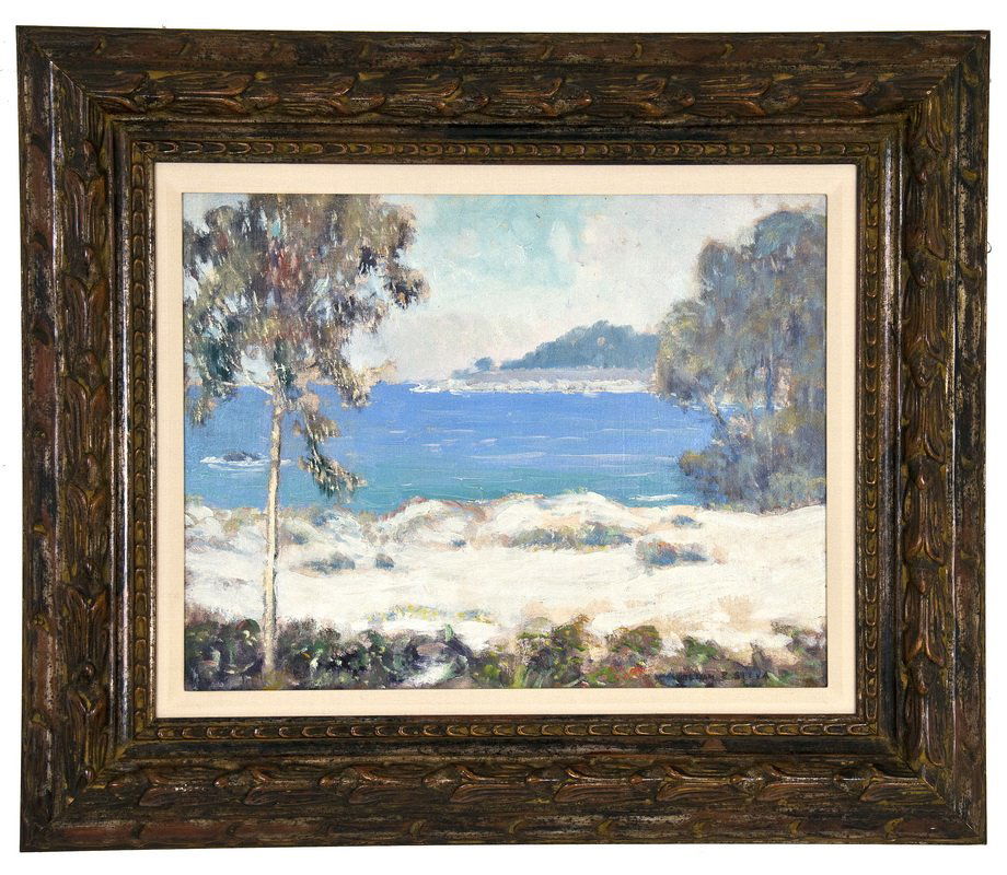 WILLIAM POSEY SILVA: "CARMEL DUNES": oil on artist board signed lower right 14 x 18 inches