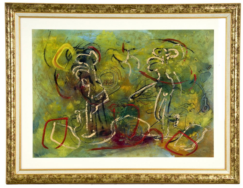 ROBERTO MATTA: "UNTITLED": circa 1994 mix media on paper signed lower right signed and dated verso 19 3/8 x 27 3/8 inches