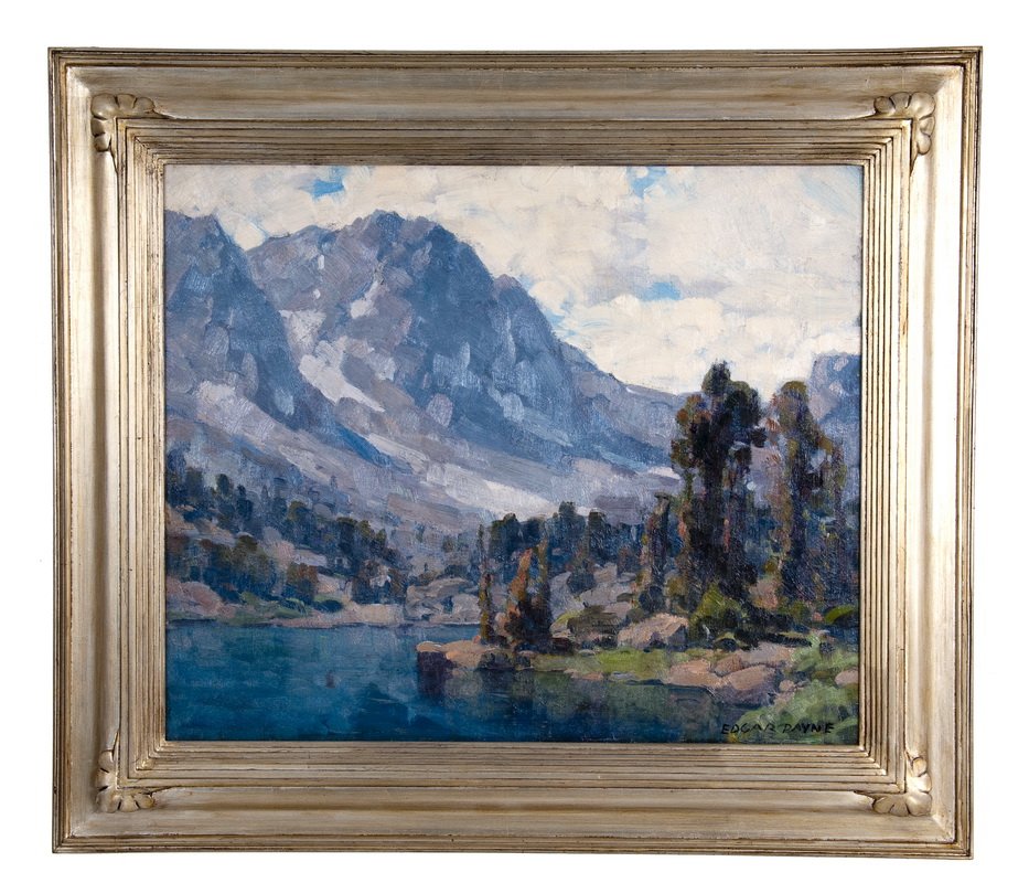 EDGAR PAYNE: "SABRINA LAKE": circa 1920 oil on canvas signed lower right 20 x 24 inches