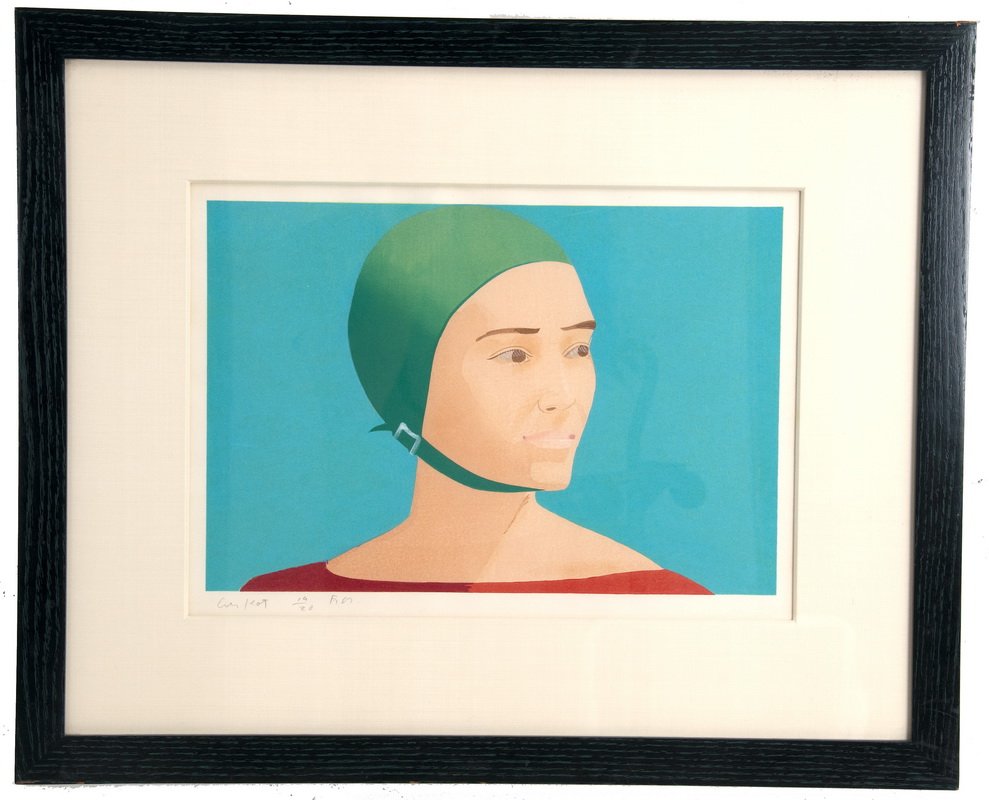 ALEX KATZ: "THE GREEN CAP": circa 1985; Schroder, 186/Walker, 42 woodblock in colors signed and numbered lower left 19/20 12 x 17 3/4 inches