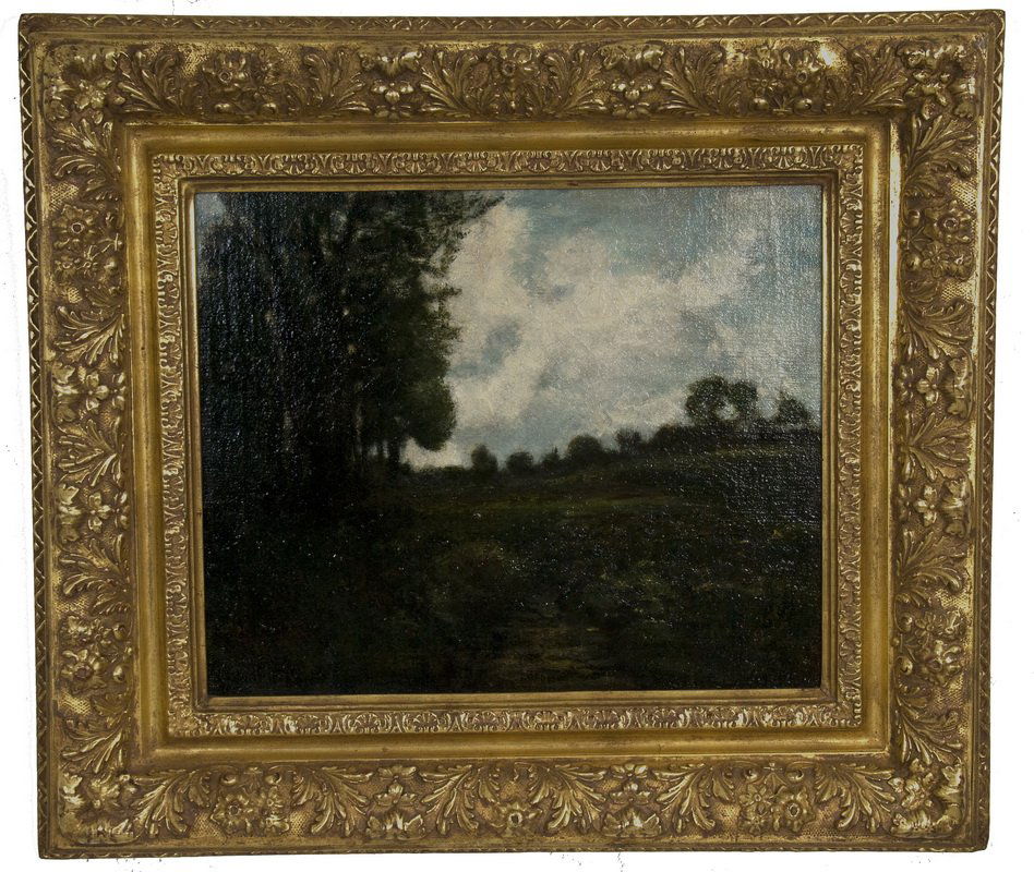 WILLIAM KEITH: "FOREST LANDSCAPE": oil on canvas signed lower left 18 x 24 1/2 inches