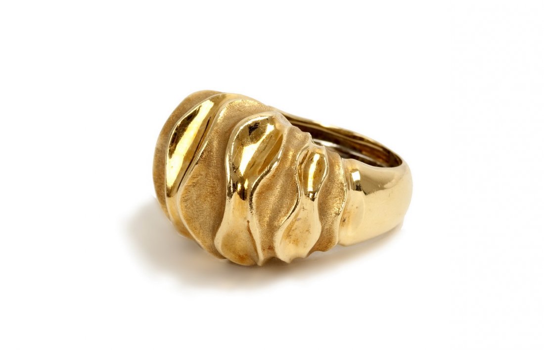 NICHOLAS VARNEY: 18 KARAT GOLD DOME RING (1 of 5)