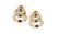 PAIR OF 18 KARAT YELLOW GOLD & PLATINUM DIAMOND &