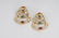 PAIR OF 18 KARAT YELLOW GOLD & PLATINUM DIAMOND & - 3