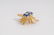 18 KARAT GOLD, PLATINUM, SAPPHIRE, & DIAMOND BEE PIN - 3