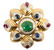 DAVID WEBB: 18K, EMERALD, RUBY, SAPPHIRE, & DIAMOND PIN