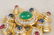 DAVID WEBB: 18K, EMERALD, RUBY, SAPPHIRE, & DIAMOND PIN - 8