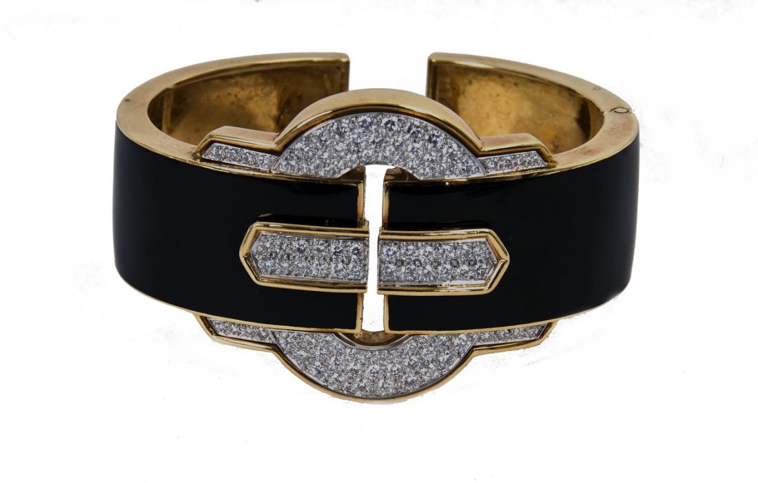 DAVID WEBB: 18 KARAT GOLD, PLATINUM, DIAMOND, & BLACK (1 of 2)