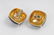 DAVID WEBB: PAIR OF 18 KARAT GOLD & BLACK ENAMEL DOMED - 3