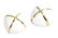 DAVID WEBB: PAIR OF 18 KARAT GOLD & WHITE ENAMEL DOMED