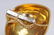 DAVID WEBB: PAIR OF 18 KARAT GOLD & WHITE ENAMEL DOMED - 2